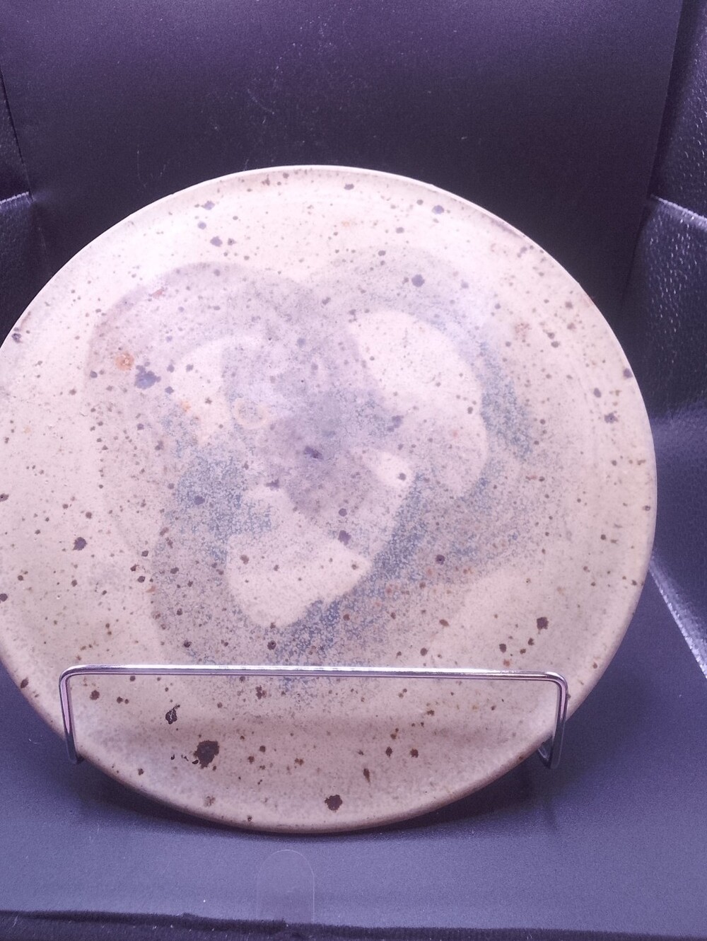 Branded 9" Artisan Pottery Trivet Hot Plate Neutral Design
